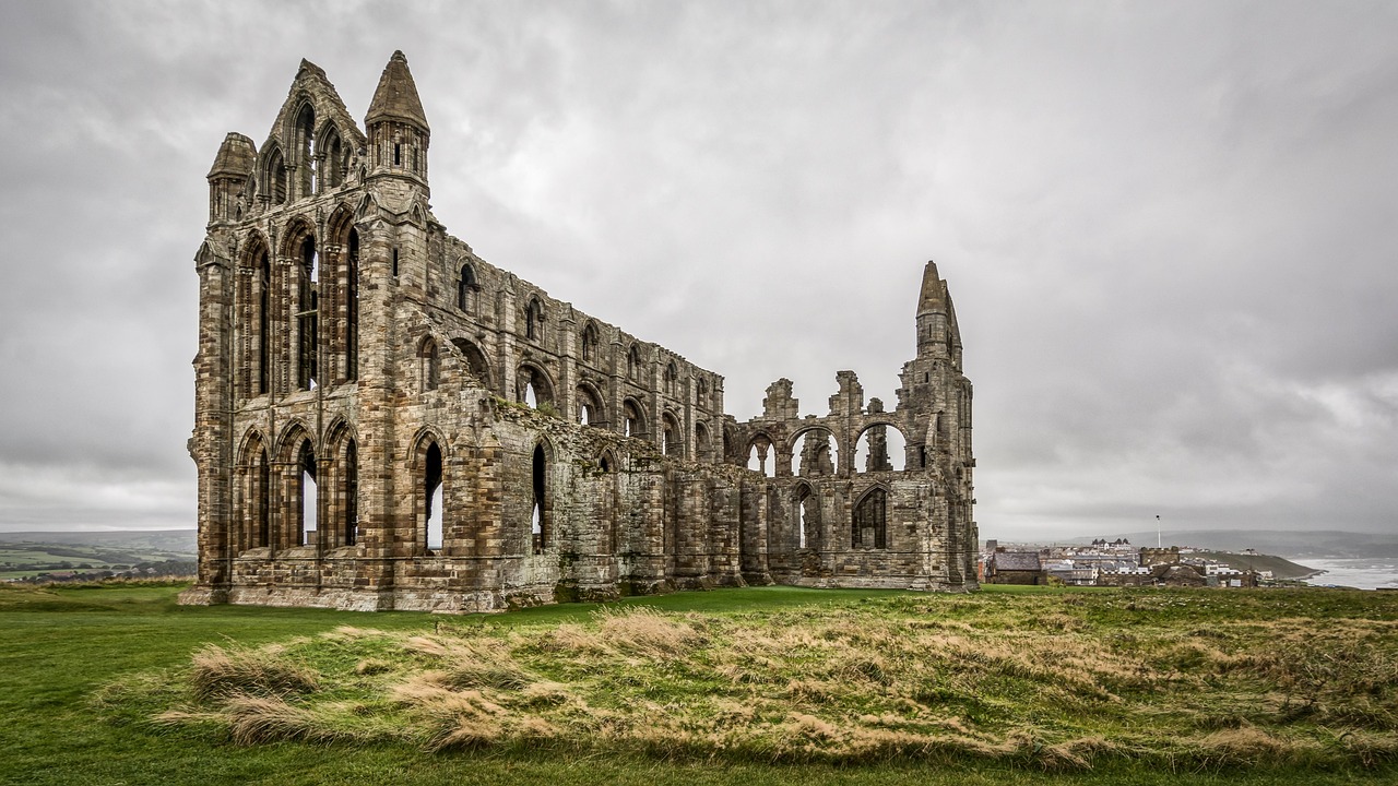 Whitby Abbey above the Yorkshire Coast